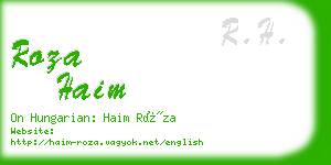 roza haim business card